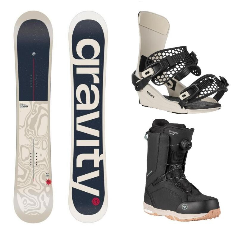 Gravity Cosa 25/26 snowboard + Gravity Drift bone/black vázání + Gravity Recon Atop boty