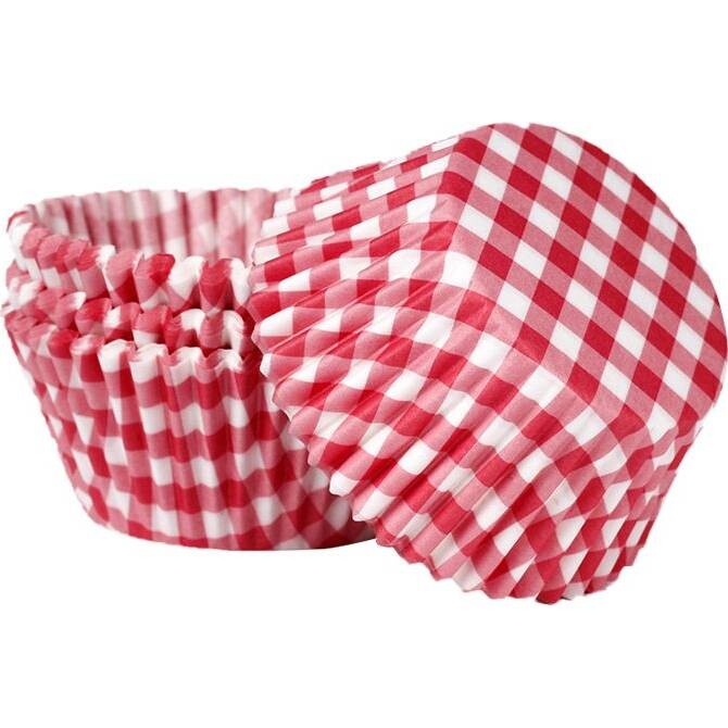 Cukrářský košíček červeno bílé 50x30mm 50ks - Cakesicq