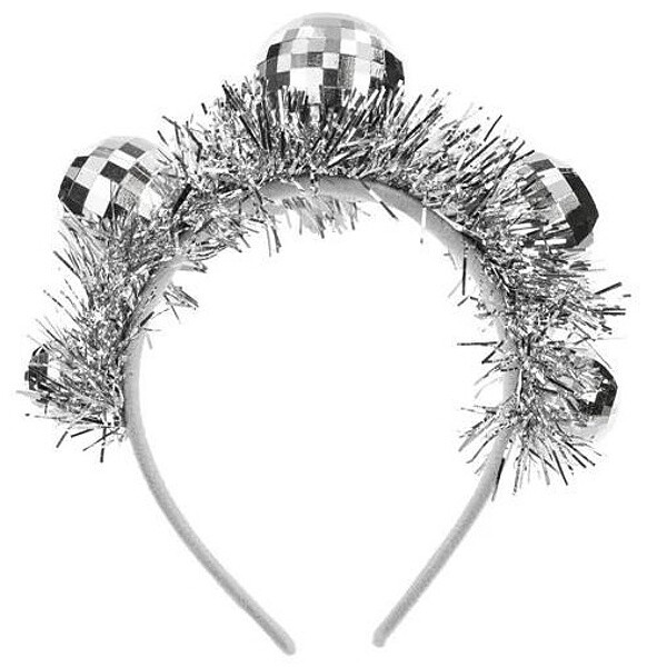 Čelenka disko-koule stříbrná