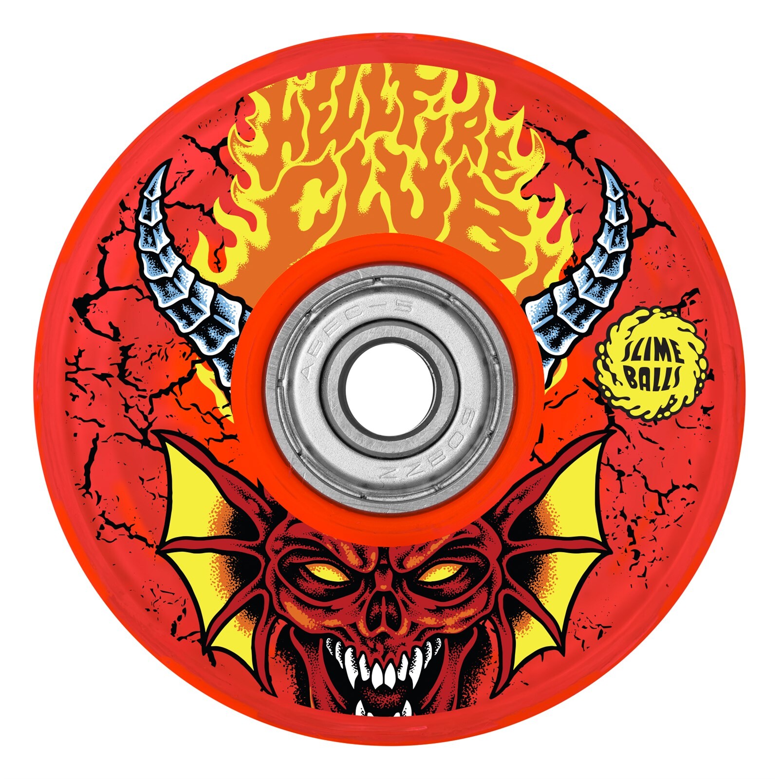 kolečka SLIME BALLS - Stranger Things 66mm Hellfire Club Light Ups OG Slime Red 78a (159081) velikos