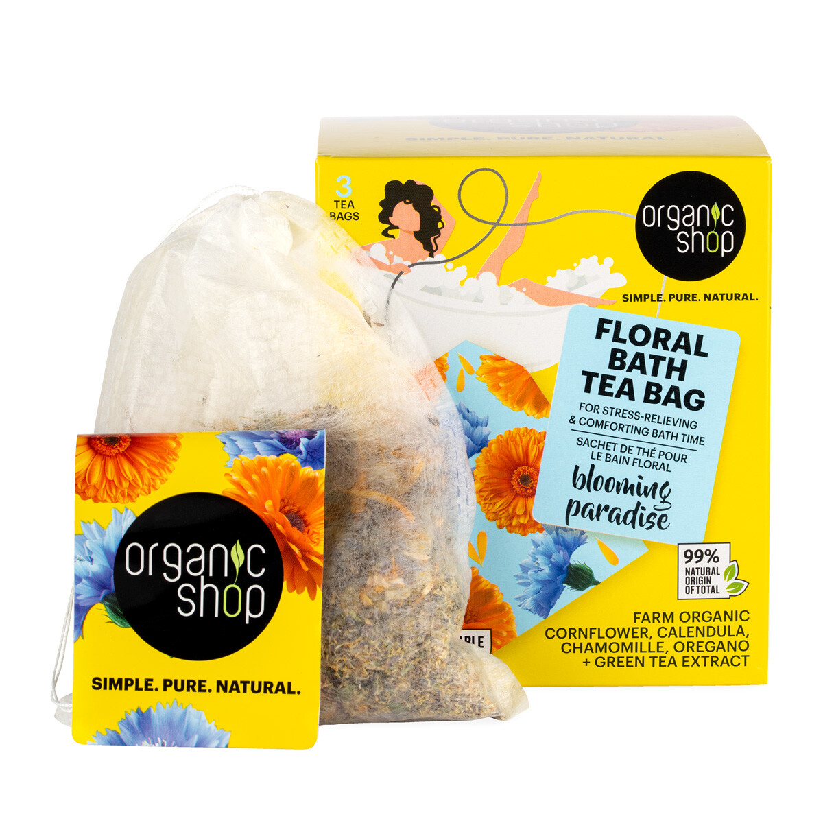 Organic Shop Sáčky do koupele Květinový ráj (Bath Tea Bag) 3 x 50 g