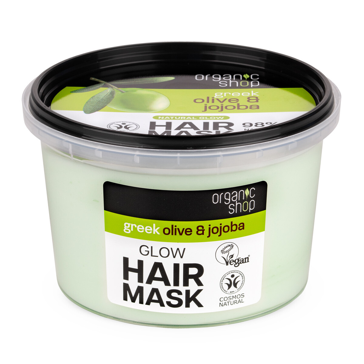 Organic Shop Maska pro zářivý lesk vlasů Oliva a jojoba (Glow Hair Mask) 250 ml