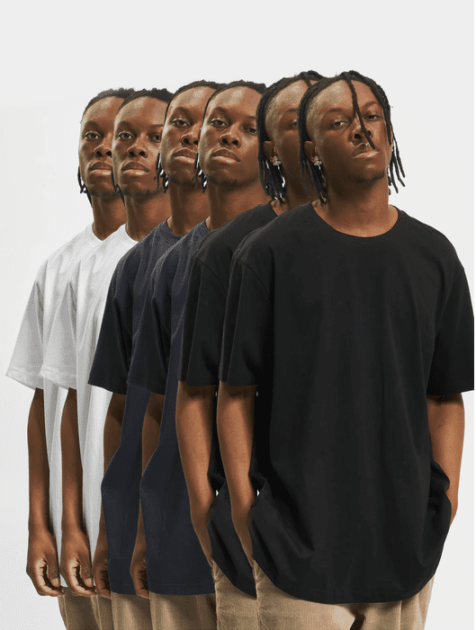 Basic Tee 6-Pack - blk/blk/wht/wht/nvy/nvy XXL