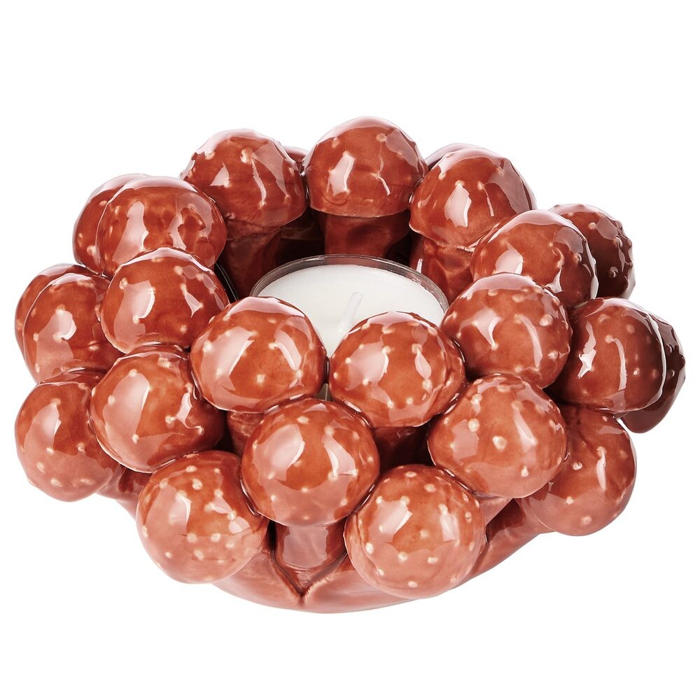 ENCHANTED FOREST Svícen na čajovou svíčku - hnědá