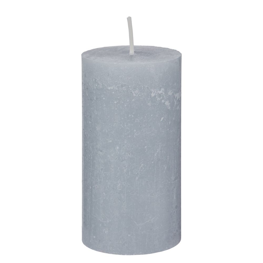 RUSTIC Svíčka 13 cm - sv. šedá