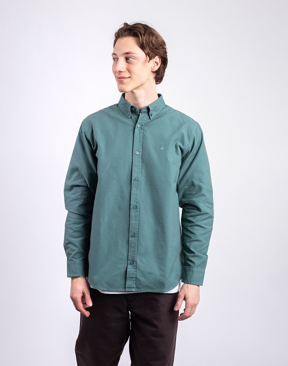 Carhartt WIP L/S Bolton Shirt Silver Pine S