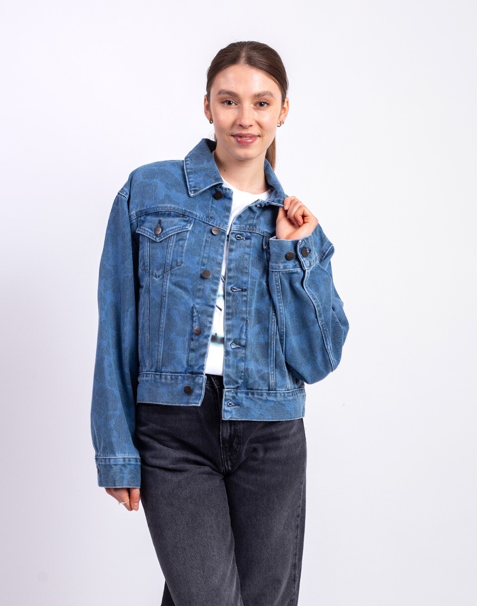 Carhartt WIP W' Duck Orell Jacket Camo Duck, Blue bleached XS