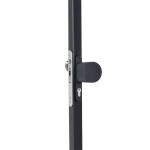 LOCINOX 3006HOLD-PAD – hliníková klika se štítem na křídlové branky, pevná/otočná, černá