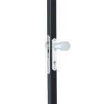 LOCINOX 3006PAD – hliníková klika se štítem na křídlové branky, pevná/otočná, stříbrná