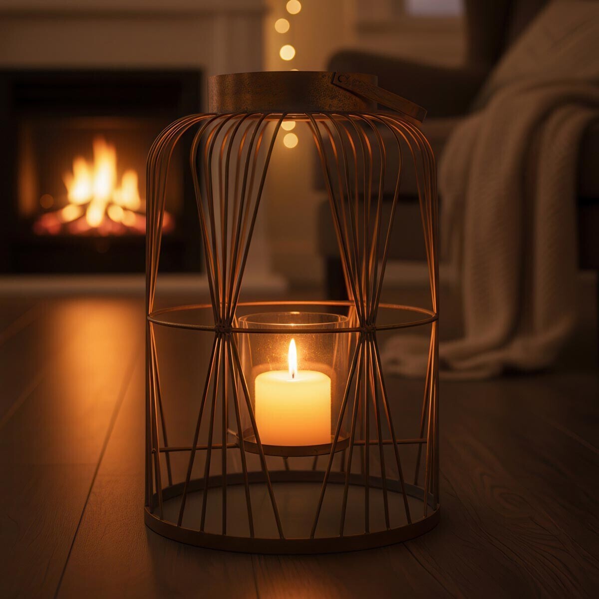 Kovová maxi lucerna Antik