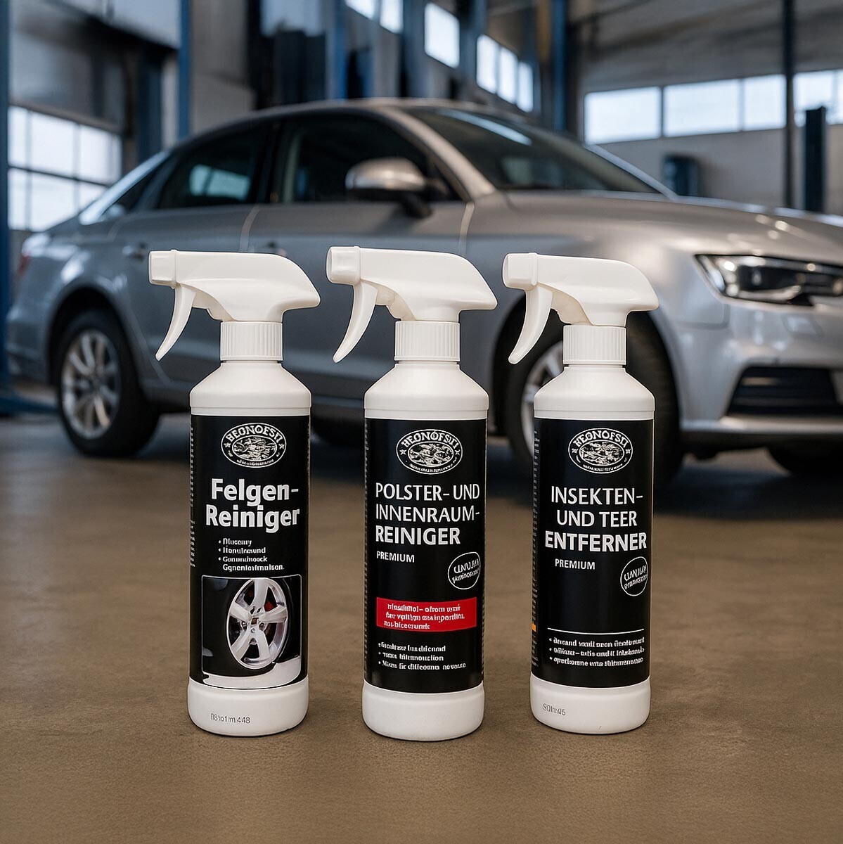 PM Euro Trading Sada čistících prostředků na auto, 3x 500 ml