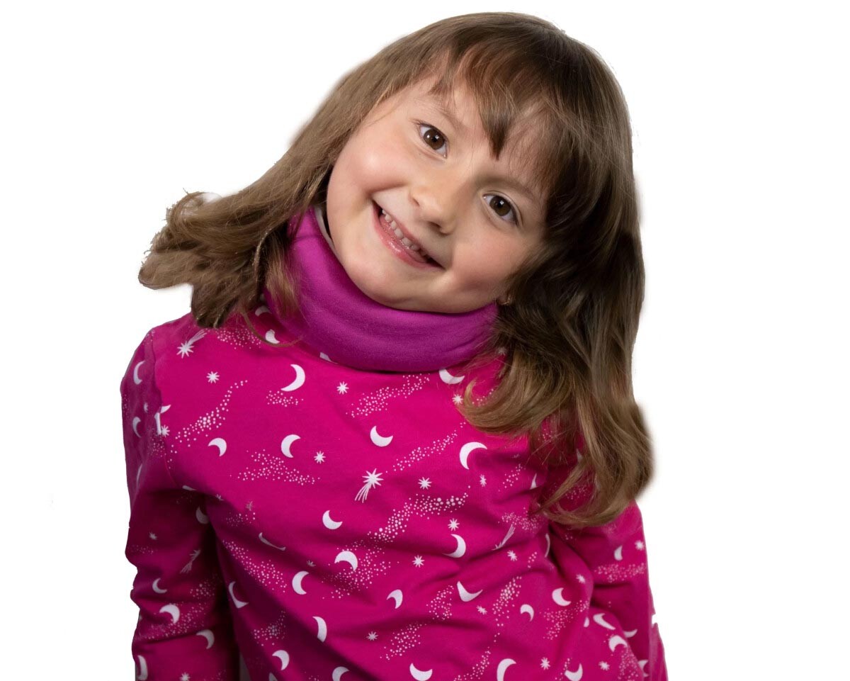 Priessnitzův zábal na krk pro děti, růžový 35-45 cm