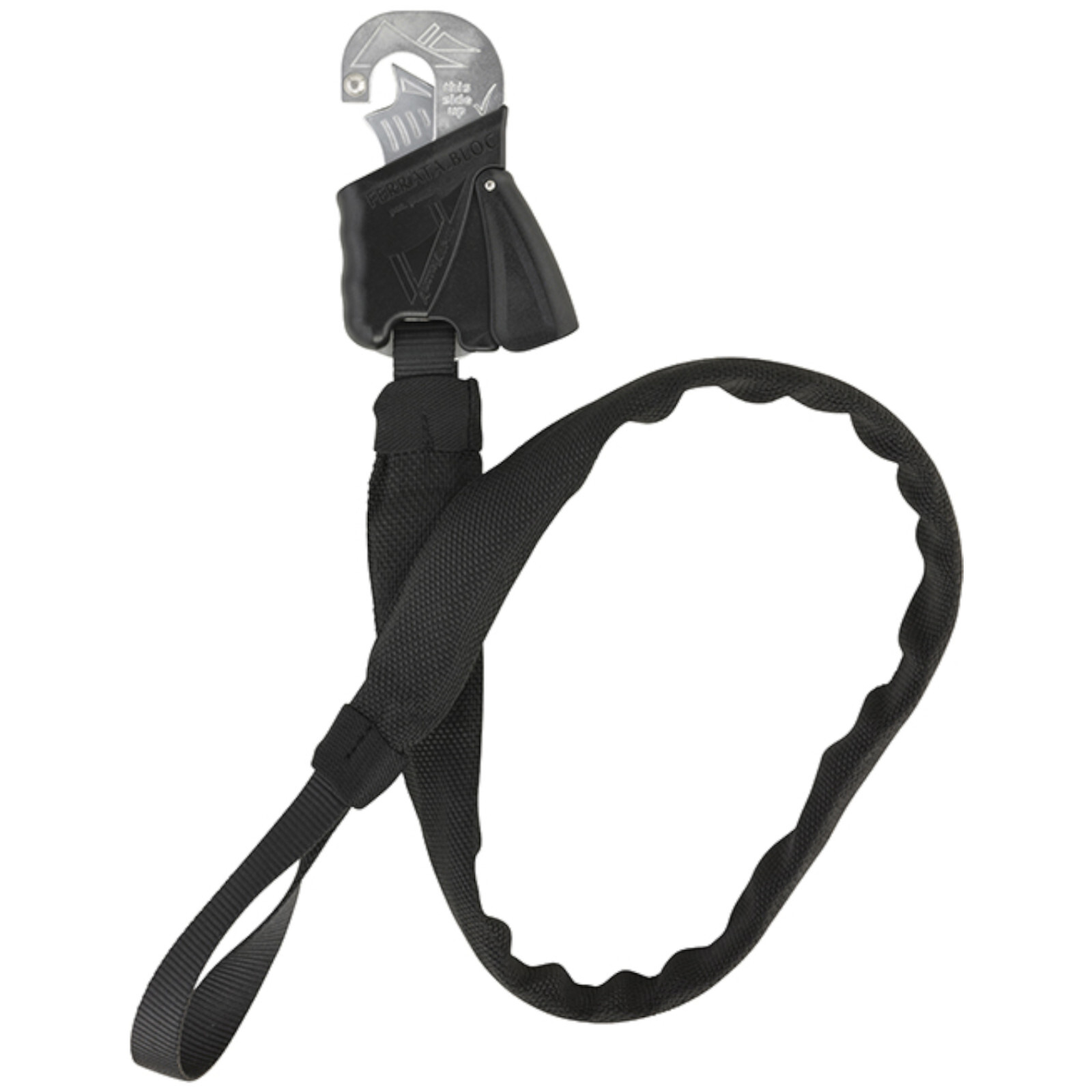 Odsedávací smyčka AustriAlpin Ferrata Bloc Barva: černá