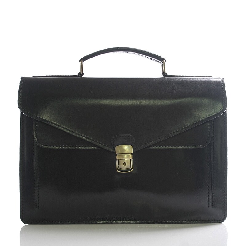 Dámská kožená aktovka Belinda, černá