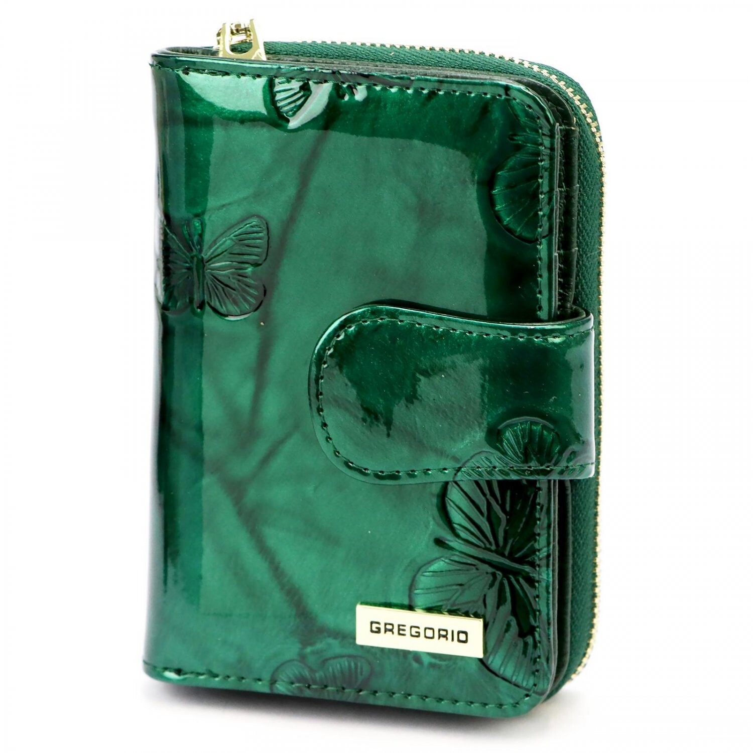 Luxusní dámská kožená peněženka Gregorio Santina, zelená