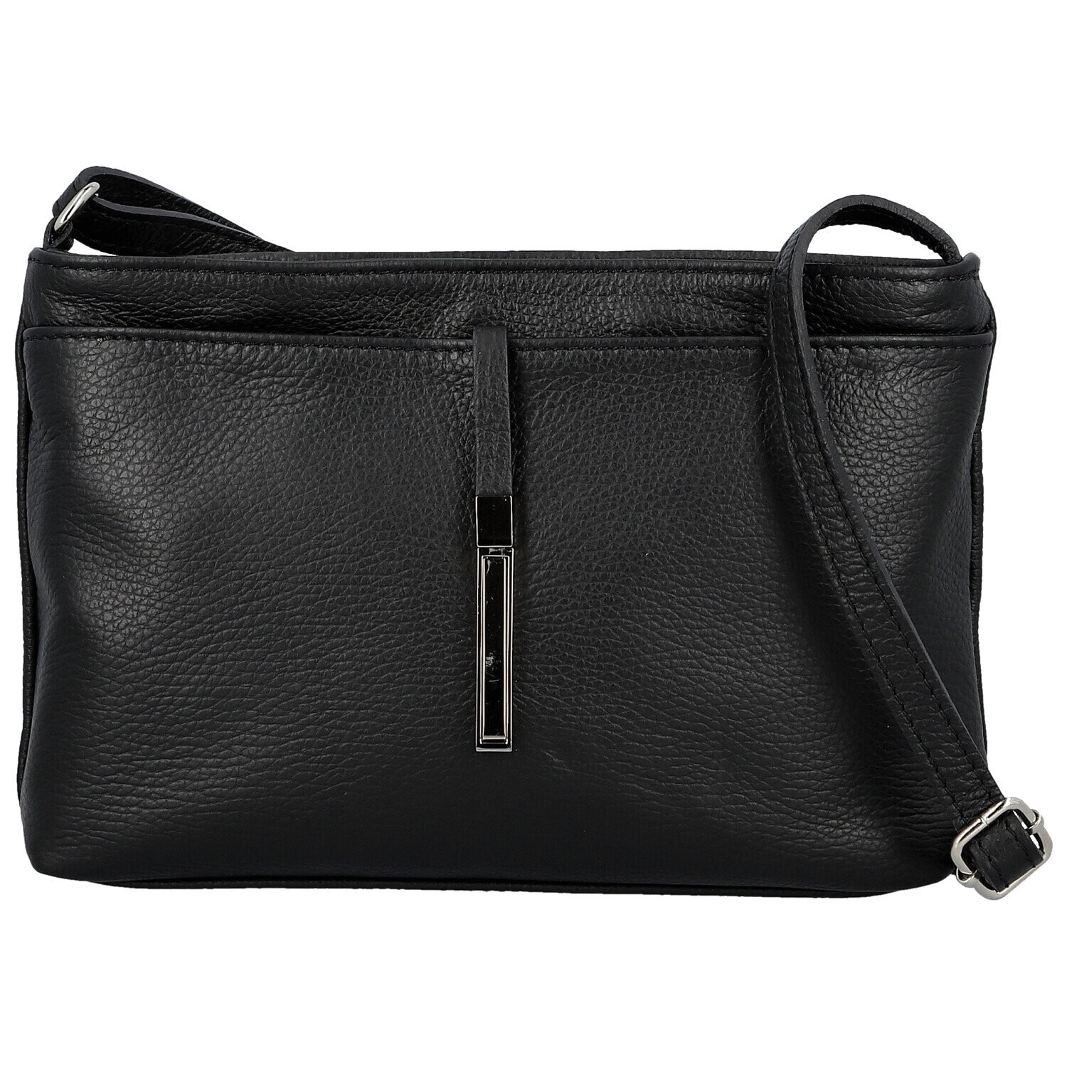 Módní dámská kožená crossbody kabelka Ofelie, černá