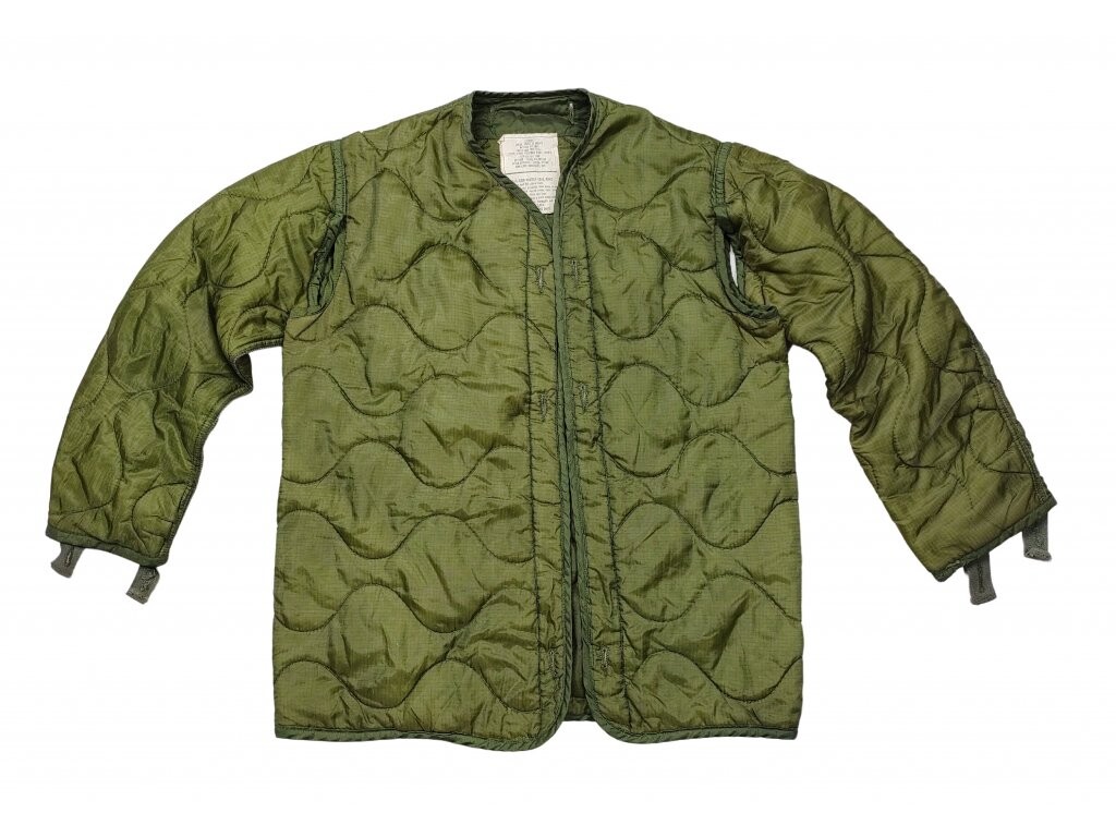 Vložka do polní bundy oliv US M65 Vietnam 70. léta originál Velikost: XSmall použitá