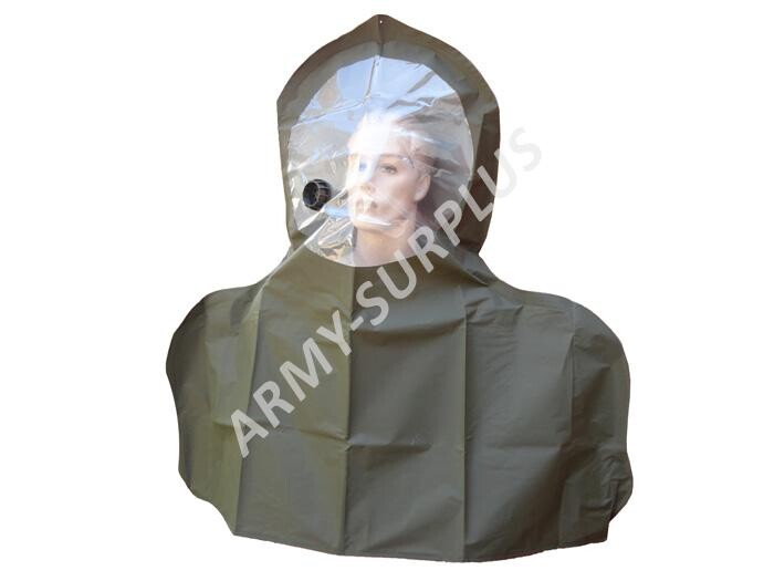 Kapuce (kukla) protichemického obleku ABC k plynové masce