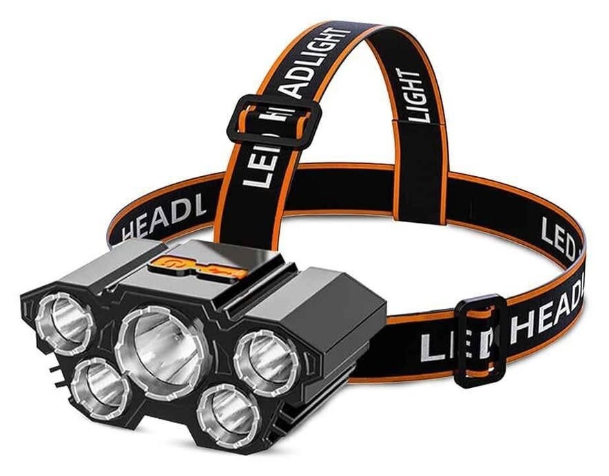 Čelovka 5 LED T6 nabíjecí L-T21