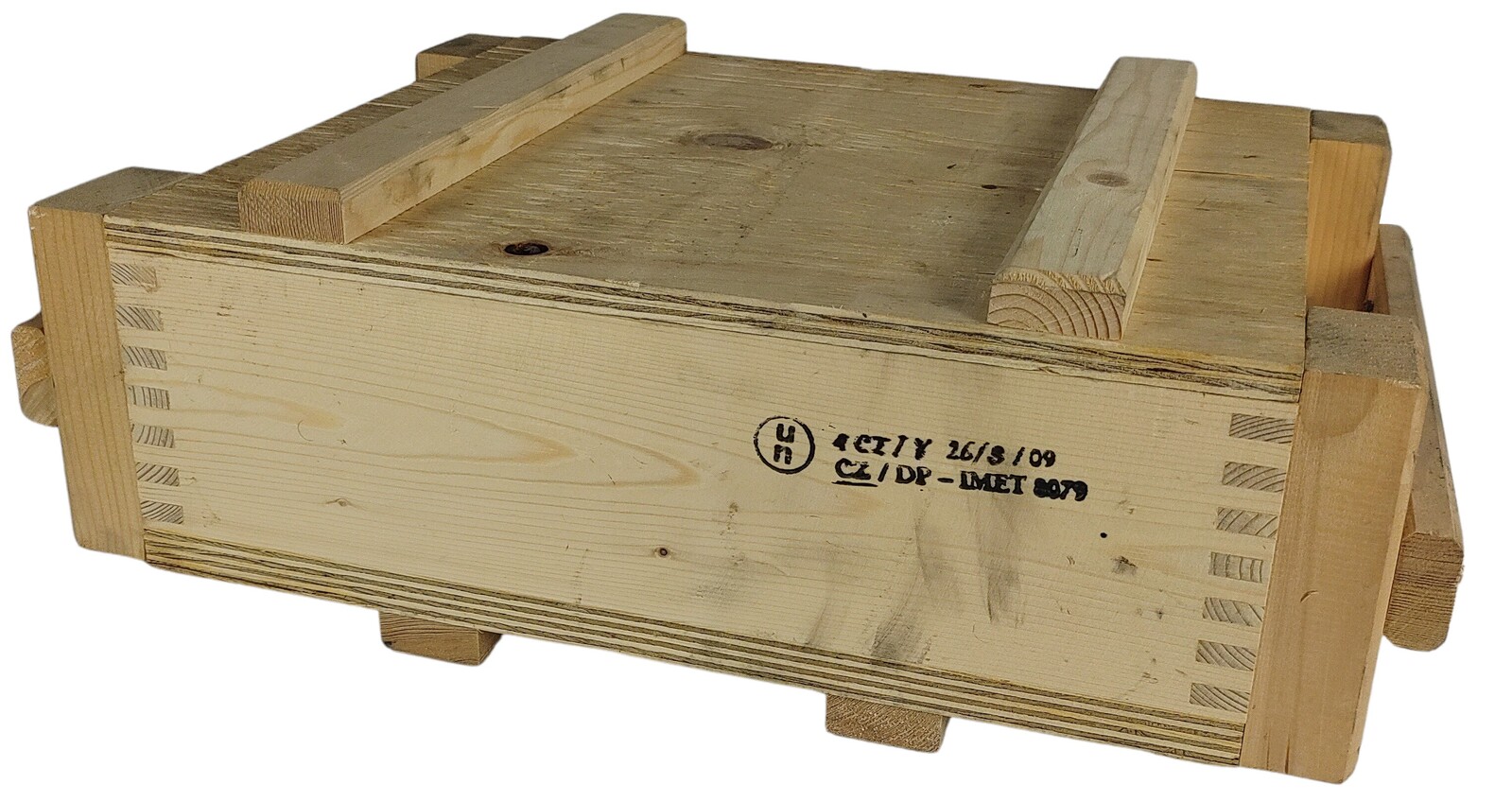 Bedna muniční dřevěná s madly 51 x 36 x 18 cm ČSLA