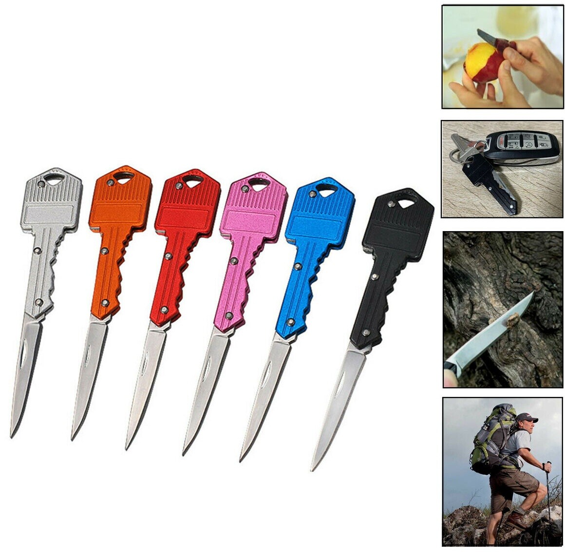 Nůž zavírací ve tvaru klíče EDC Keychain Knife (EKC512) Barva: Žlutý