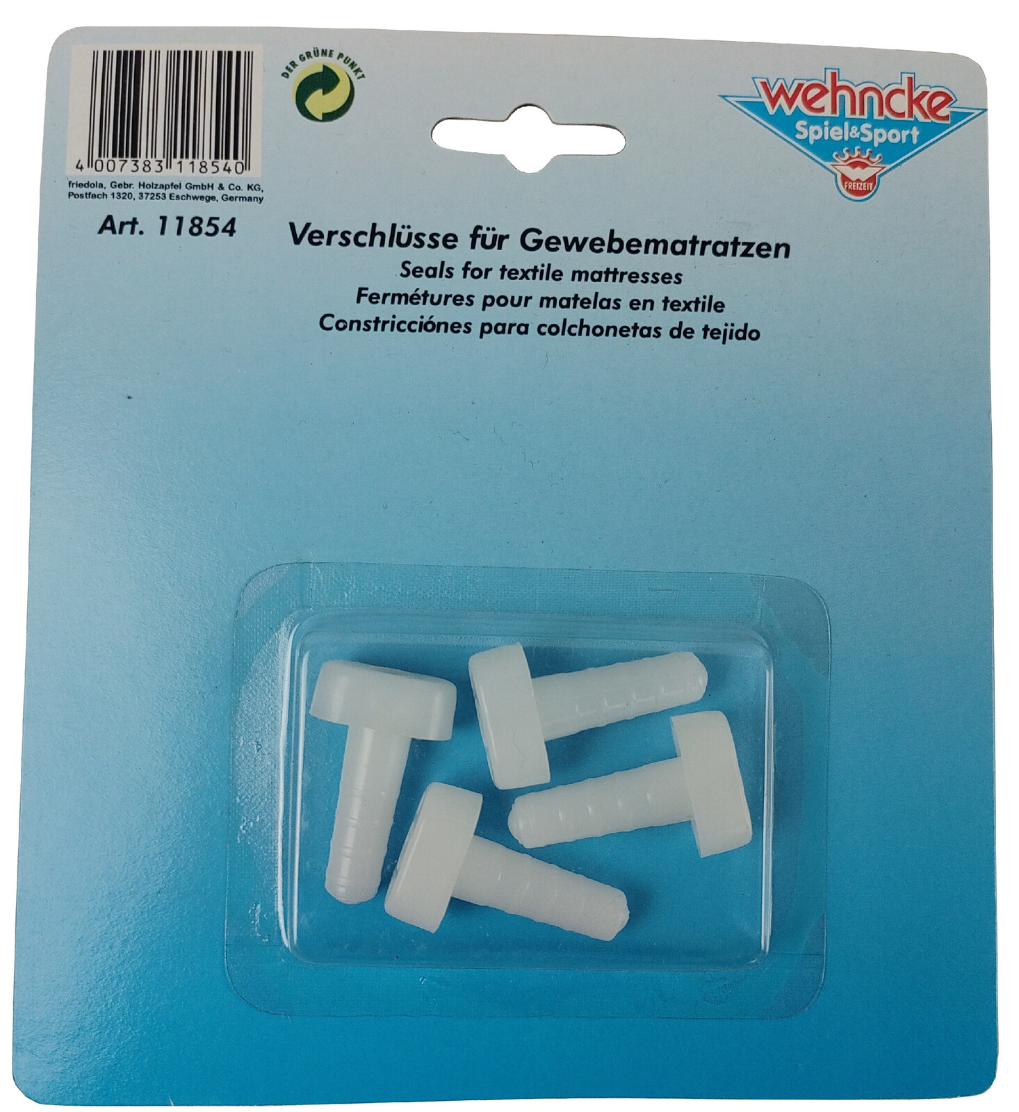 Kolíky ke gumotextilním lehátkům 4 ks bílé