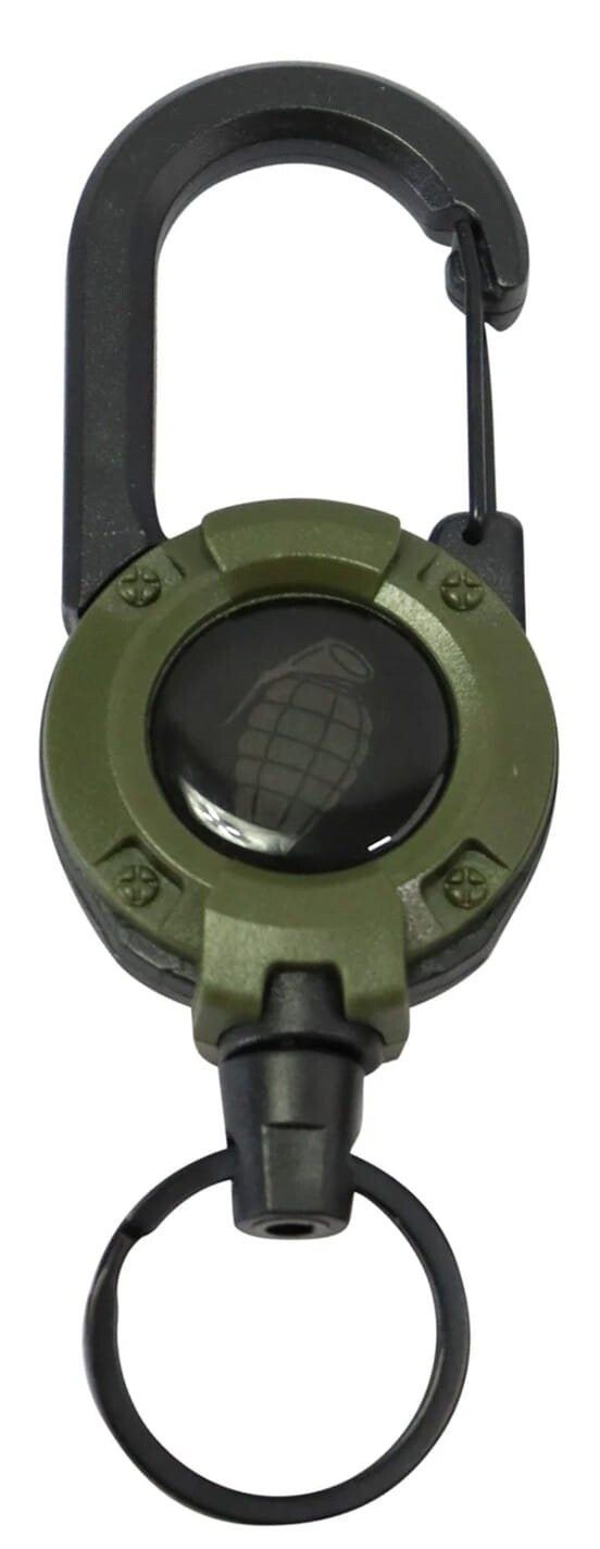 Karabina s vysouvacím lankem Kombat® zelená