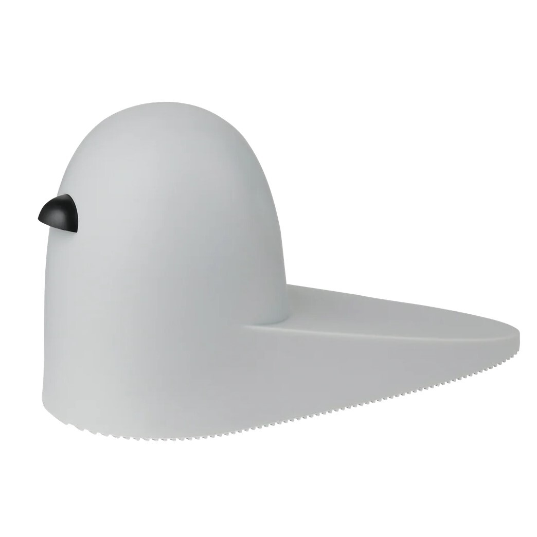 Zarážka dveří BOB 14 cm, světle šedá, kámen / silikon, RIG-TIG