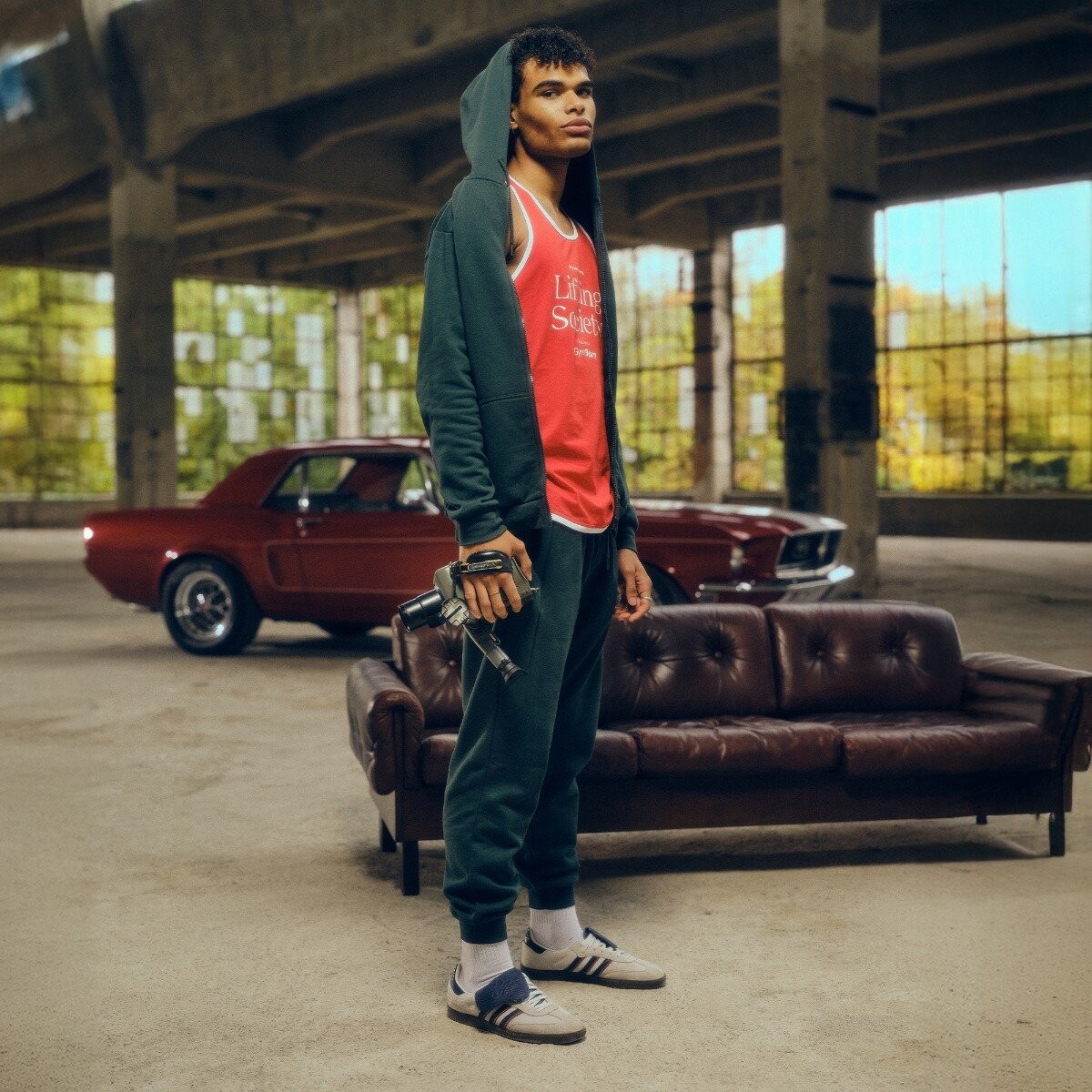 GymBeam Tepláky Base Forest