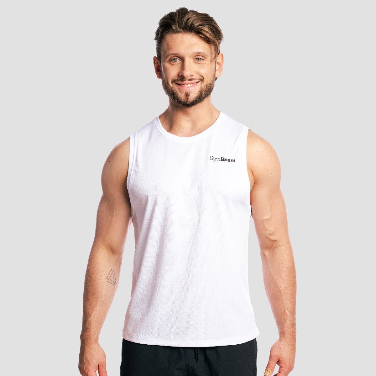 GymBeam Tílko Mesh Base White