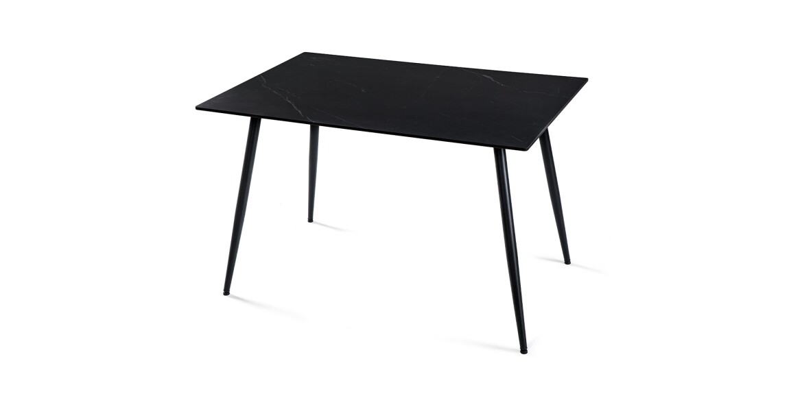Jídelní stůl NEVME 120x80 cm, černý mramor/kov