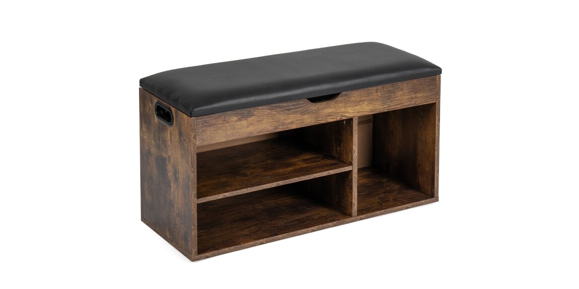 Botník CALKI se sedákem, hnědá/černá ekokůže