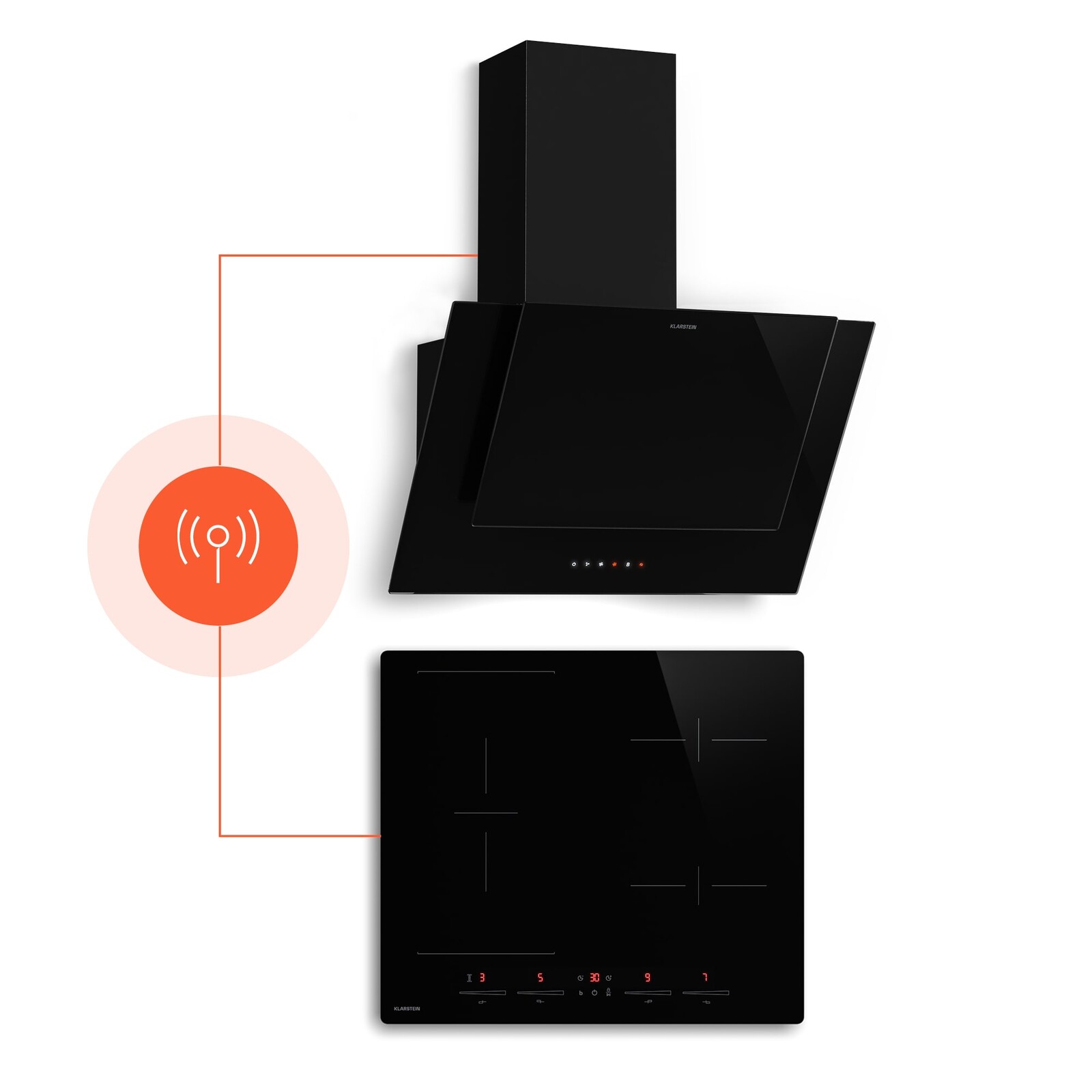 NA HaloSync indukční varná deska s digestoří | 4 varné zóny | 8400 W | 632 m³/h | 60 cm