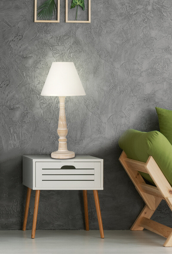 Stolní lampa, kancelářská, bílá, 42 cm, 40 W, E14, Folclore