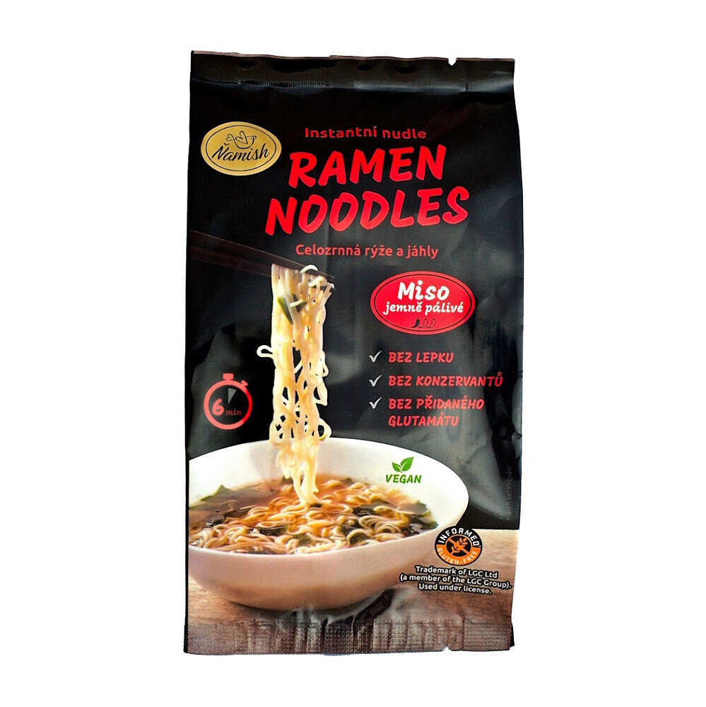 ŇAMISH Instantní nudle celozrnná miso jemně pálivé bez lepku 57 g
