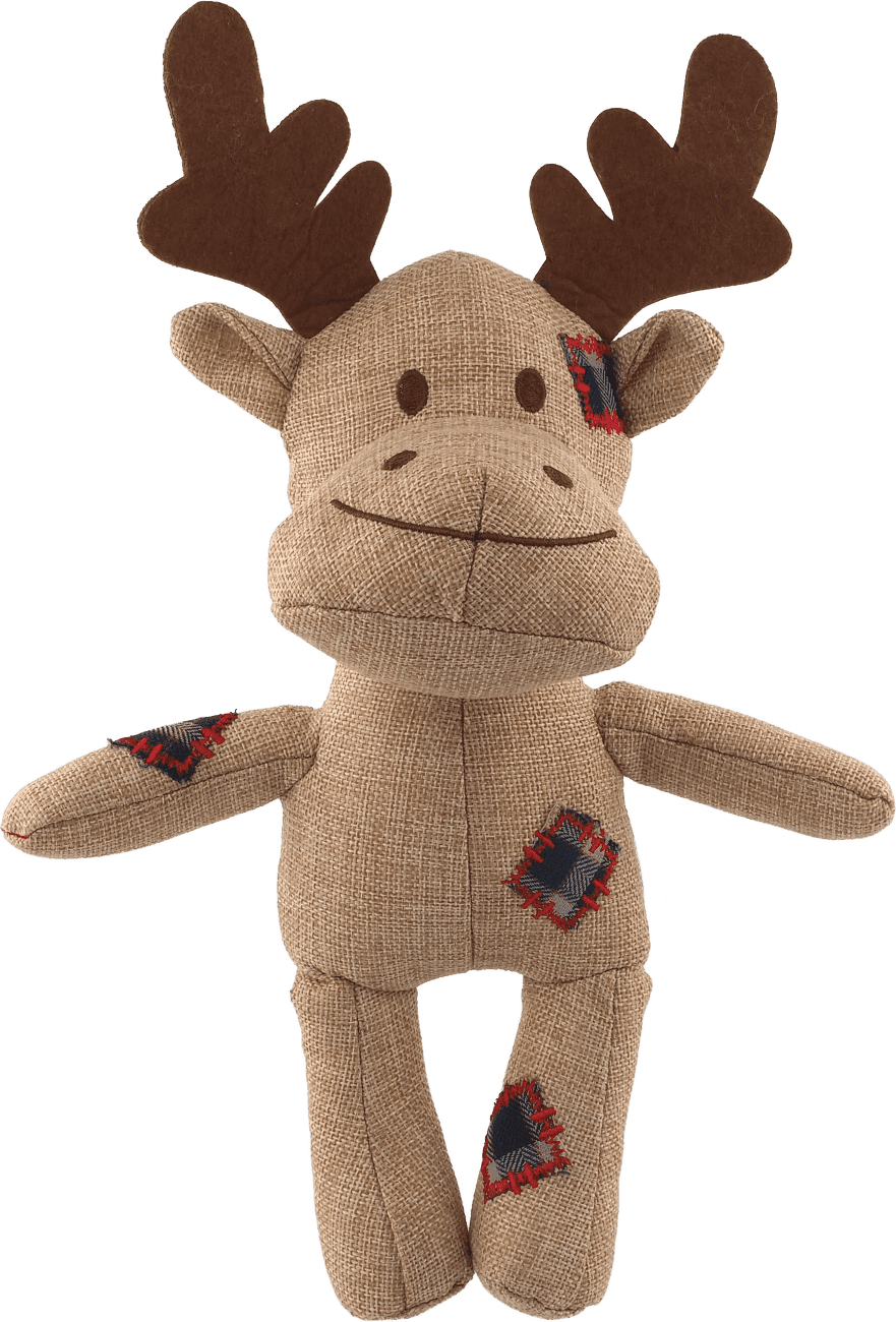 Hračka Dog Fantasy Winter Tale pískací sob z juty 30cm