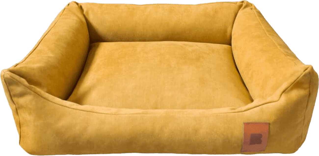 Kožený pelech RedAnt Deluxe M žlutý