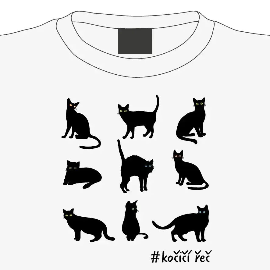 Dámské tričko Kočičí řeč, M