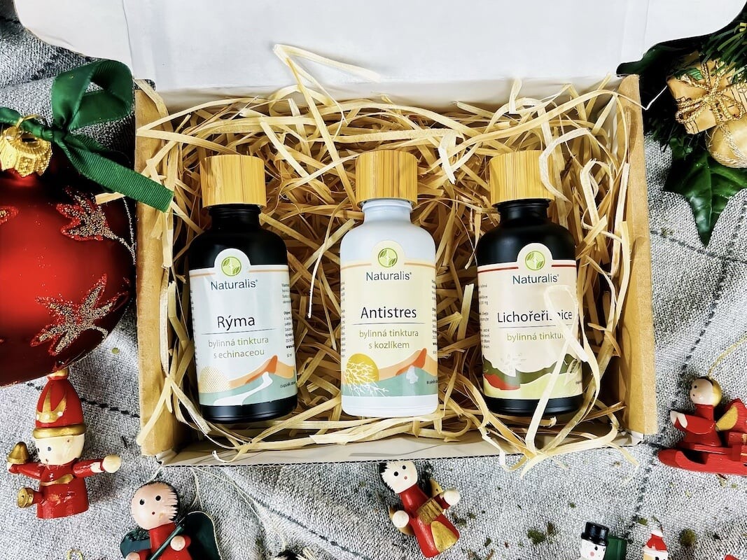 Vánoční sada bylinných tinktur Naturalis (Antistres) - 3 ks