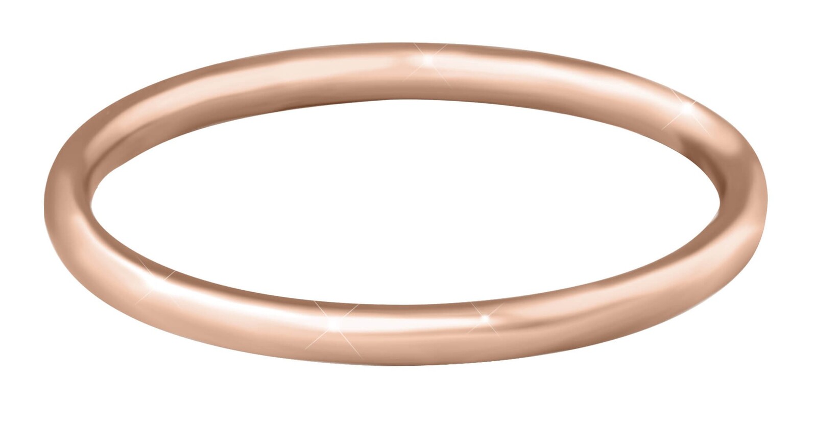 Pozlacený minimalistický prsten z oceli Rose Gold Troli / Obvod: 52 mm - 52 mm