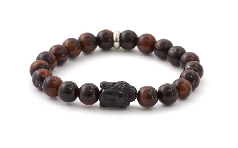 Korálkový náramek z tygřího oka MINK114 Agato / Délka: 17 cm