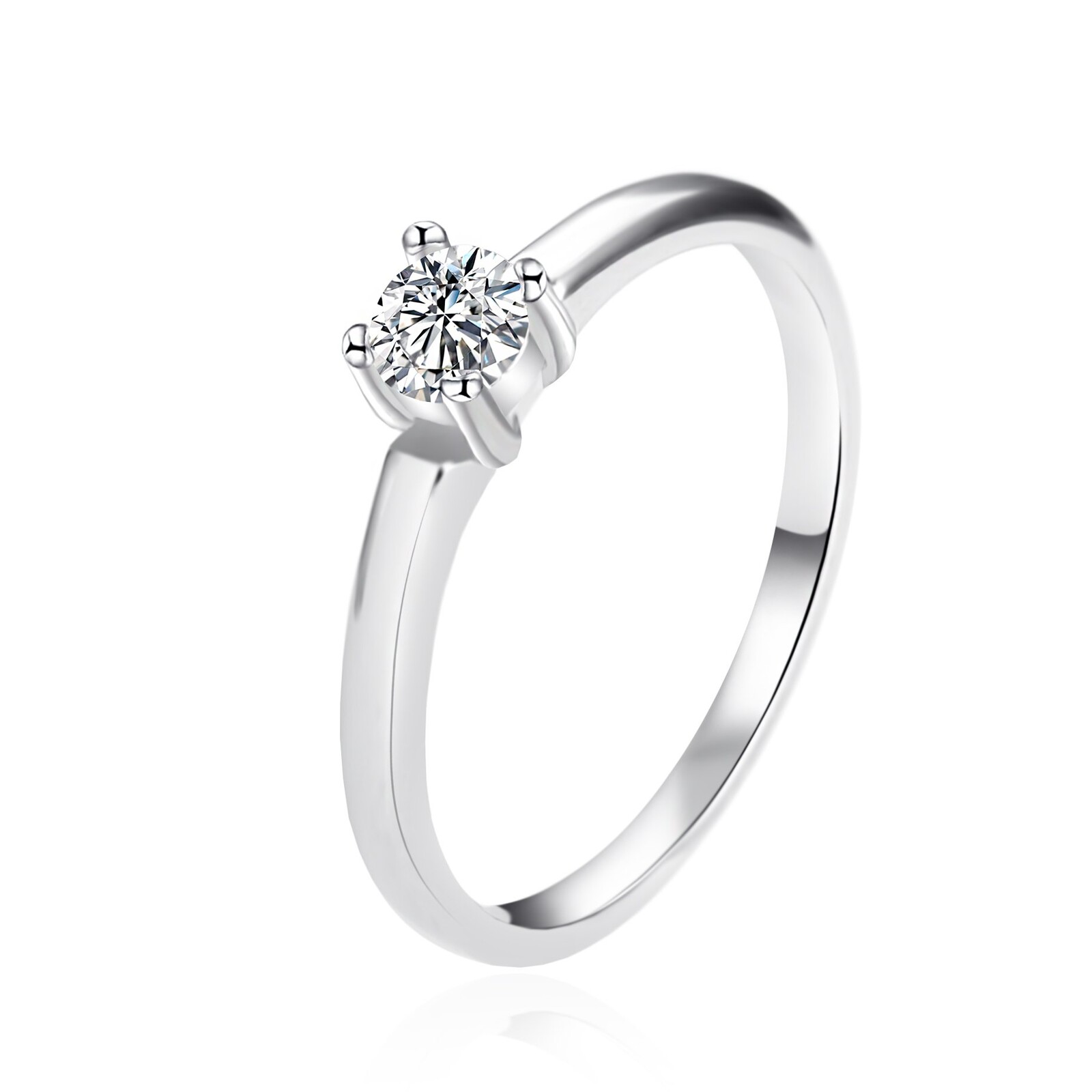 Okouzlující stříbrný prsten se zirkonem AGT-R05W Agato / Obvod: 52 mm - 52 mm