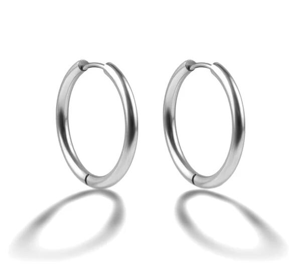 Elegantní kruhy z oceli EWE25039S Emily Westwood / Průměr: 1,7 cm