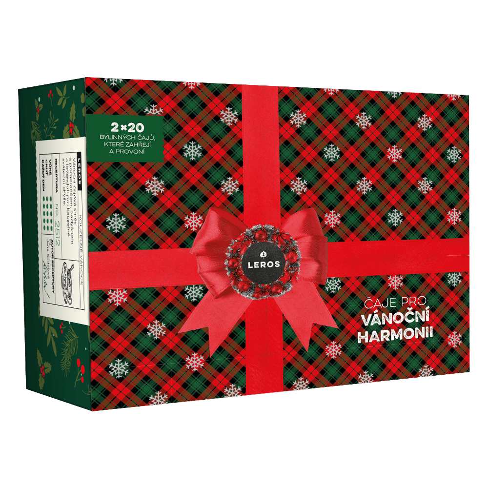 LEROS Dárková sada (2 x 20 nálev. sáčků) - Čaje pro vánoční harmonii - chuť vánoc v šálku čaje