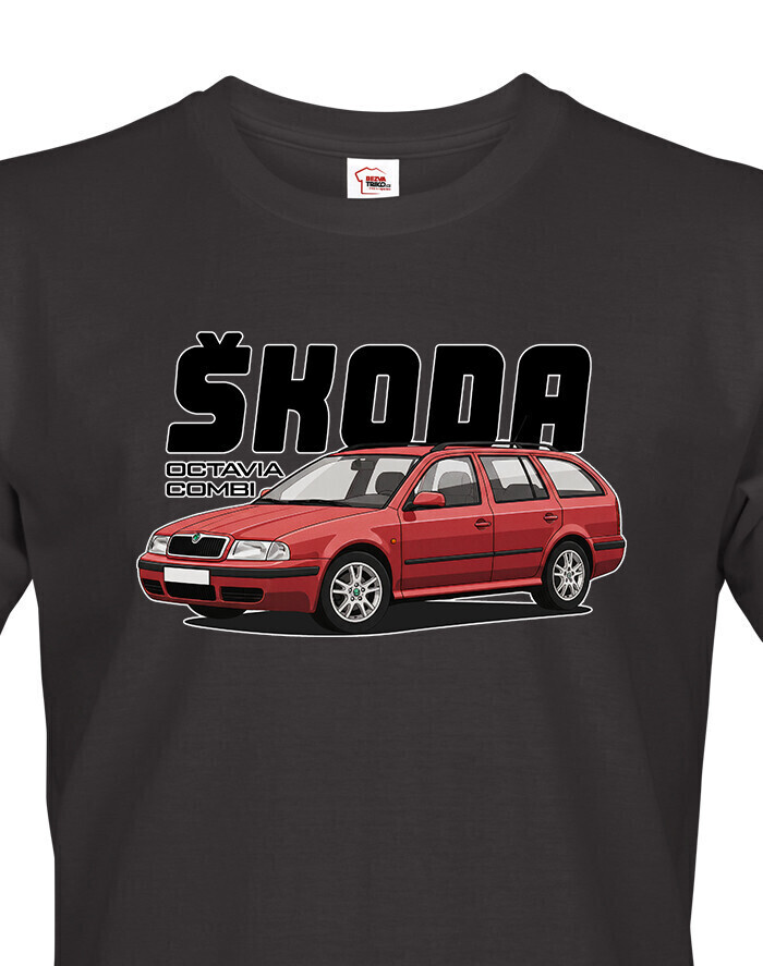 Pánské tričko Škoda Octavia Combi -  skvělý dárek pro milovníky škodovek
