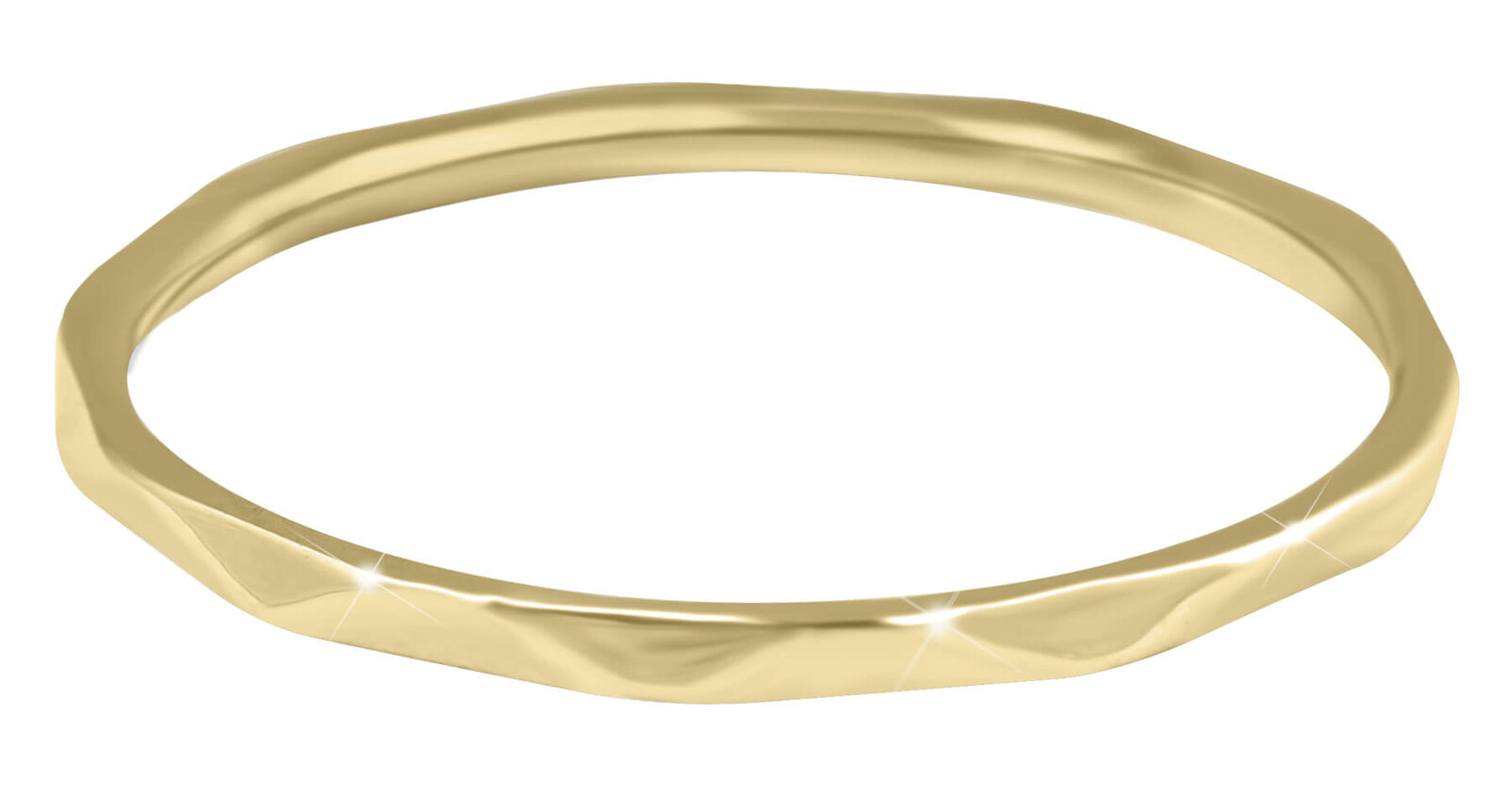 Minimalistický pozlacený prsten s jemným designem Gold Troli / Obvod: 62 mm - 62 mm