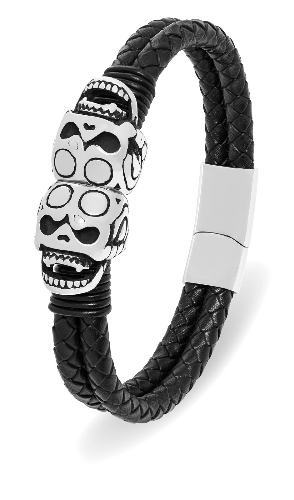 Lebkový kožený náramek Leather Troli / Délka: 23 cm