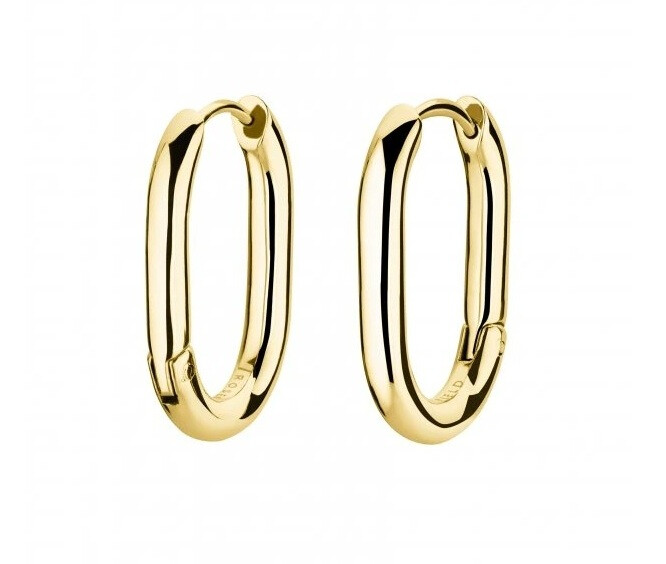 Luxusní pozlacené oválné náušnice Essentials JEOLG-J567/JEOSG-J569 Rosefield / Rozměr: 1,4 x 1 cm