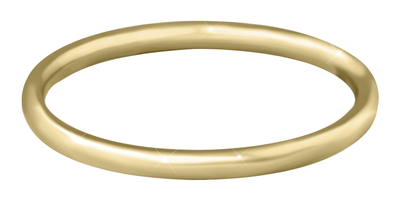 Pozlacený minimalistický prsten z oceli Gold Troli / Obvod: 57 mm - 57 mm
