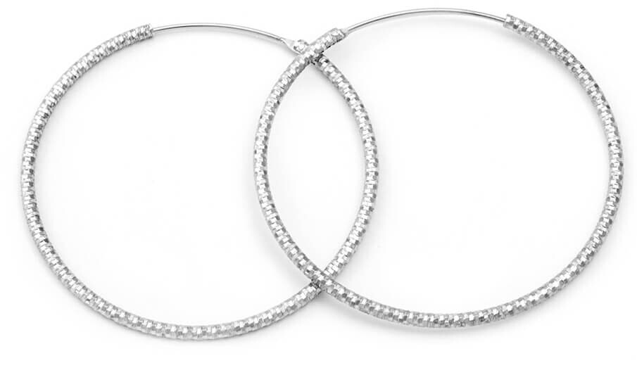 Luxusní kruhové stříbrné náušnice AGUC787/N Beneto / Průměr: 2,5 cm